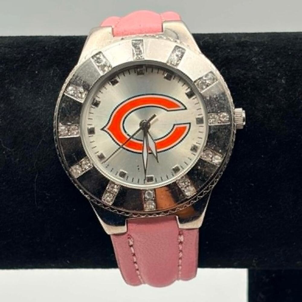 Silver & Pink Chicago Bears Watch